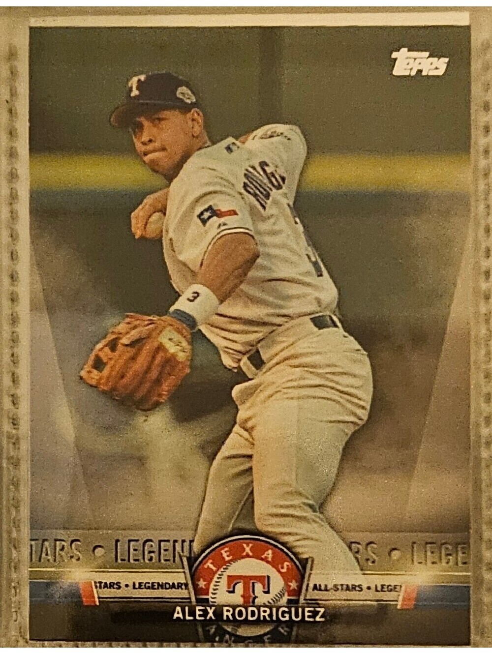 2018 Topps Alex Rodriguez Salute Legendary All-Stars S-17 insert - Texas Rangers